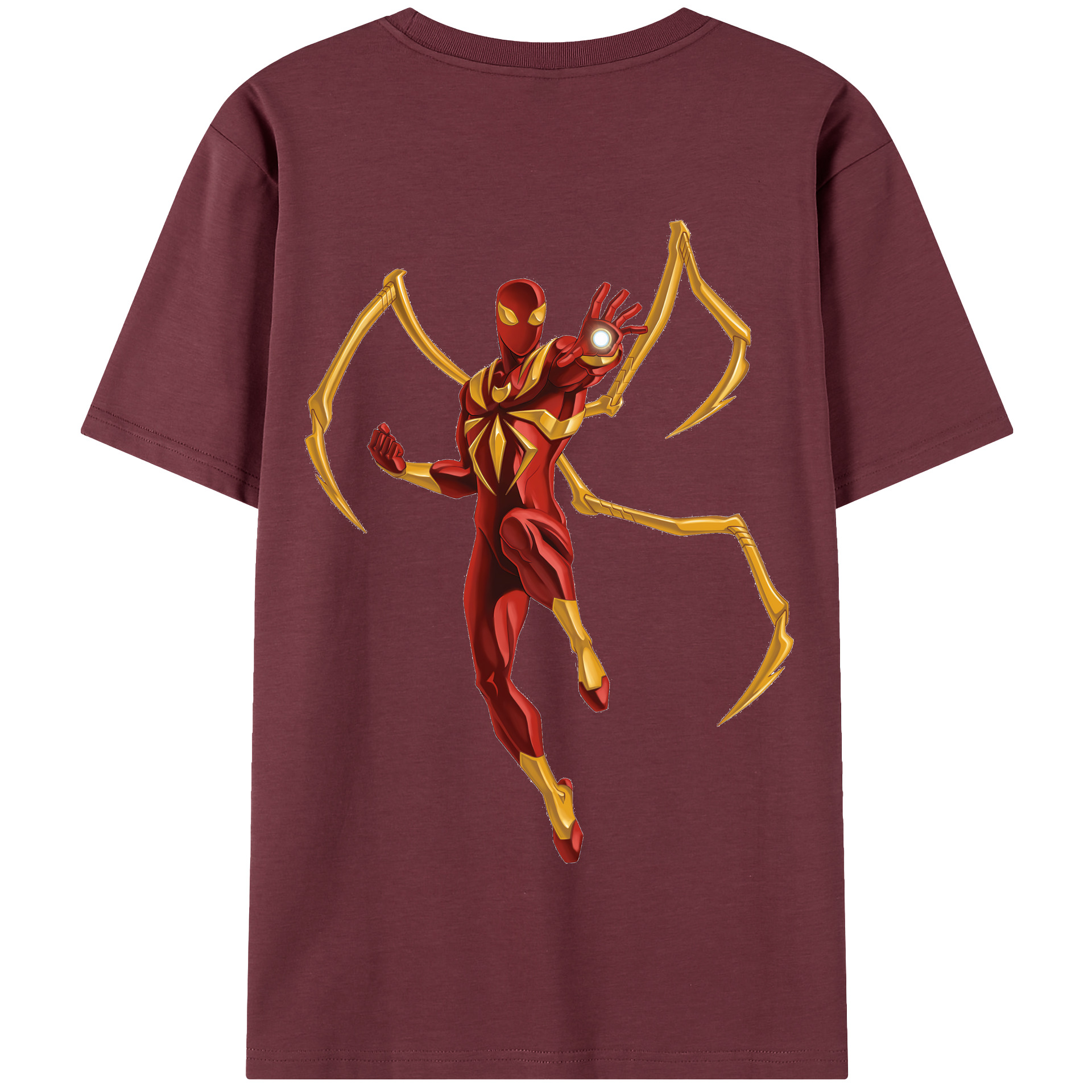 （画像用） Spider Man スパイダーマン 綿100％半袖Tシャツ（背面プリント）